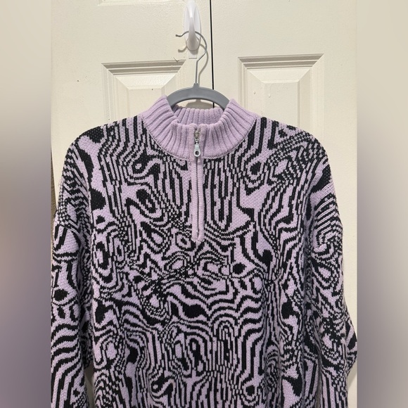 The Ragged Priest Spacey Pink & Black Half Zip Sweater , size Large - Picture 8 of 13
